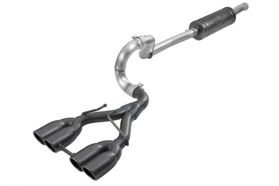 aFe POWER Rebel Series 2.5in Cat-Back Exhaust System w/ Black Tips - JL 4DR 3.6L