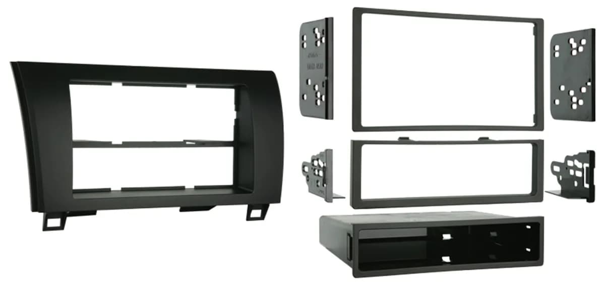 Turbokits; Radio Installation Kit; Incl. Instr./Hardwre/Storage Pkt/Snap-In Iso Support System;for Dble/Two Single Din;oem Quality ABS Plstc; Matte Black;