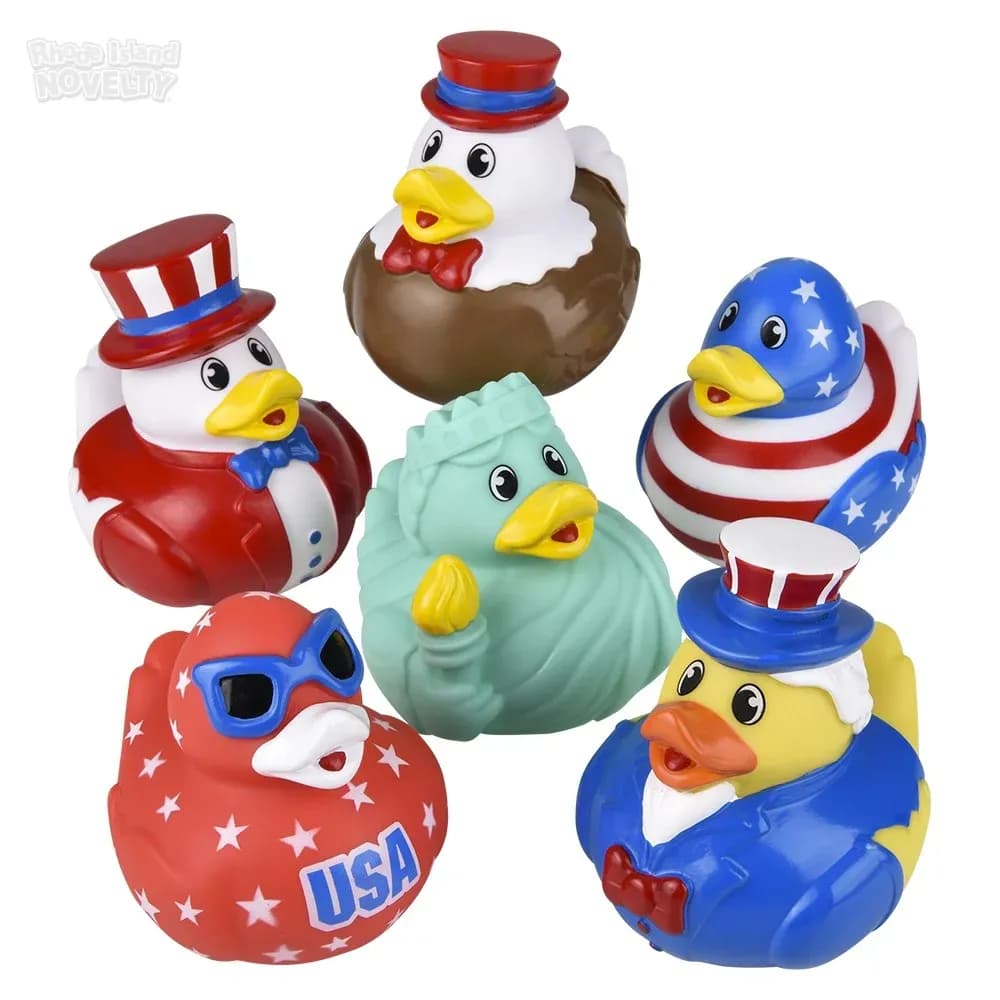 3.5\" Patriotic Rubber Duck Assortment 12ct