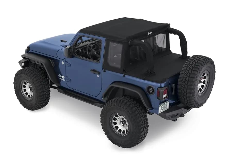 Jeep Wrangler Halftop Soft Tops For Jeep 2018-2023 Wrangler JL 2 Door Black Diamond Bestop