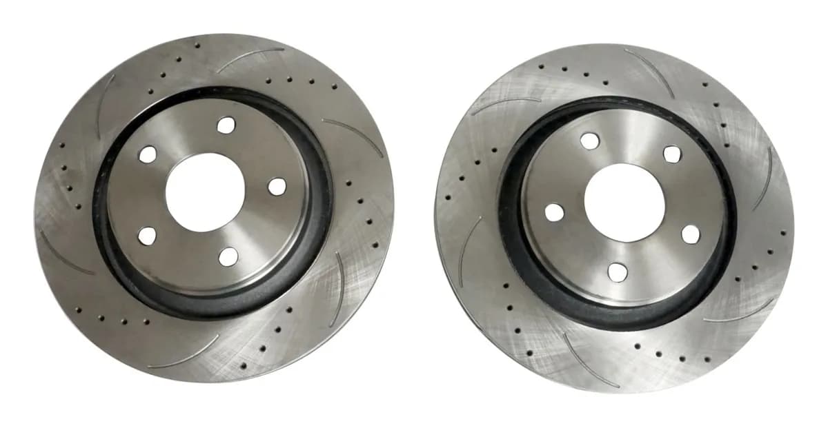 Unpainted Brake Rotor Set w/ 13" Diameter Rotors;high Performance Front Cross Drilled And Slotted Rotor Set;includes Left And Right Front Rotors;