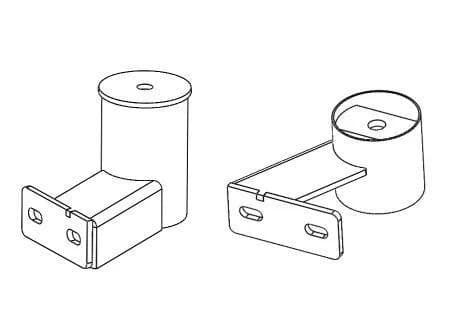 Go Rhino D64029TK - Dominator Xtreme D1,,D2, D6, DSS, DT Side Steps - Mounting Brackets Only - Textured Black