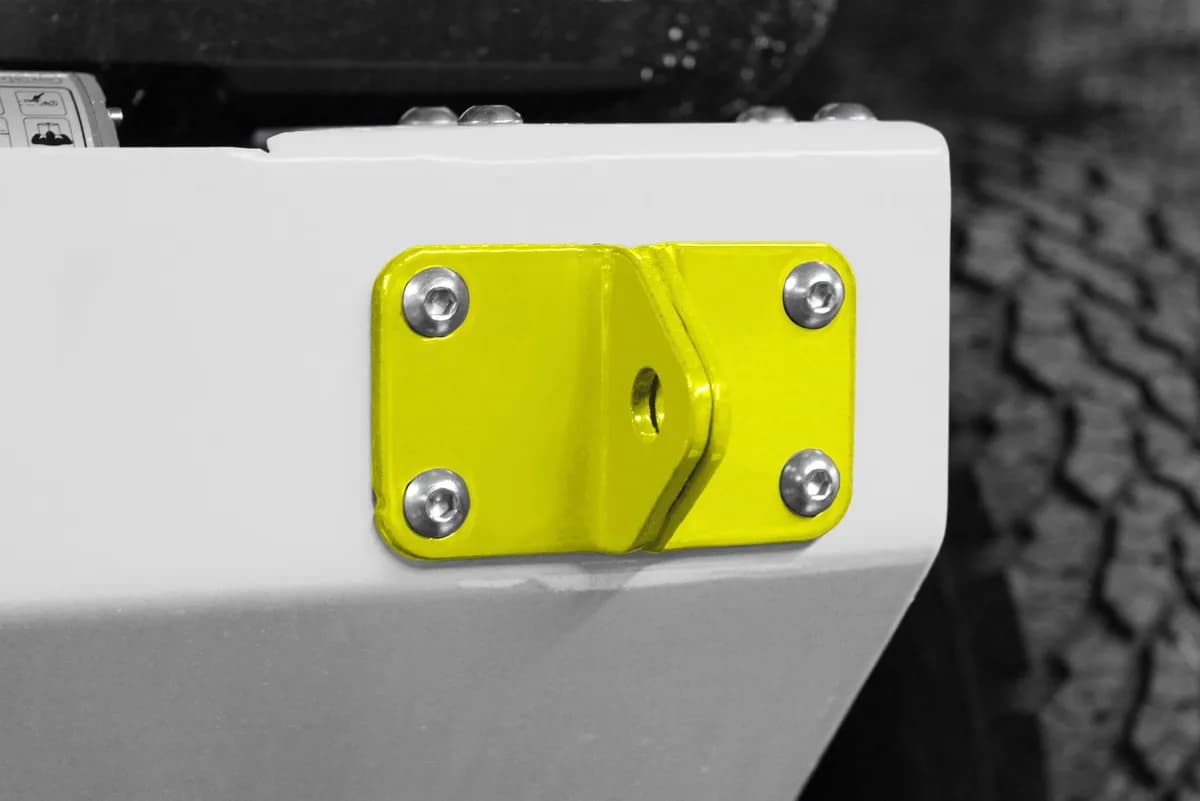Recovery and Towing 2007-2018 D-Ring Mounting Brackets Neon Yellow