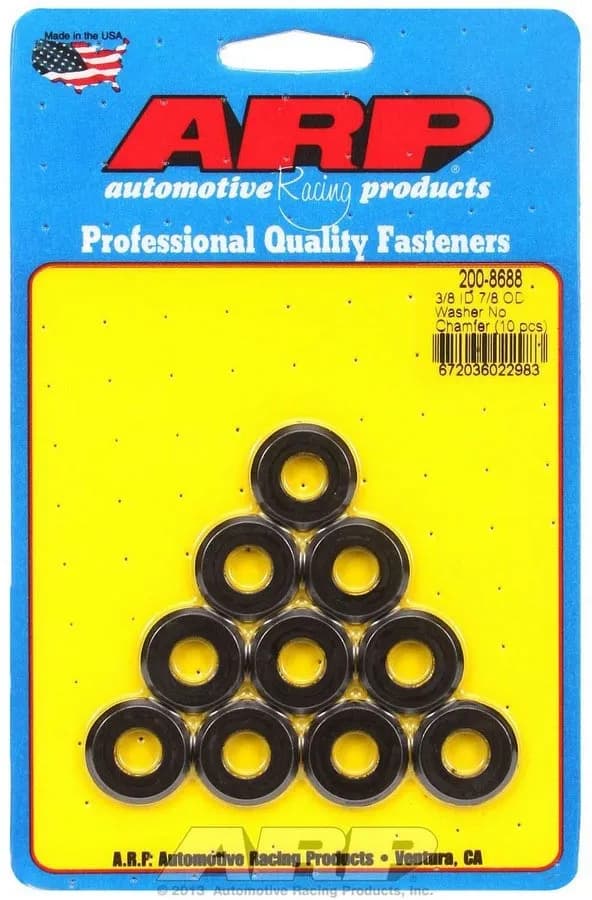 3/8 id 7/8 Od(Radiused) Black Washers