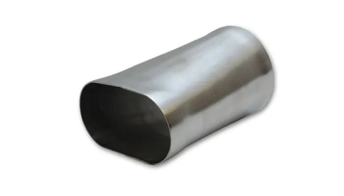 Stainless Steel Transitions; 4 in. Nominal Oval Size; 4 in. Round Size; 6 in. Length; 304 Stainless Steel;