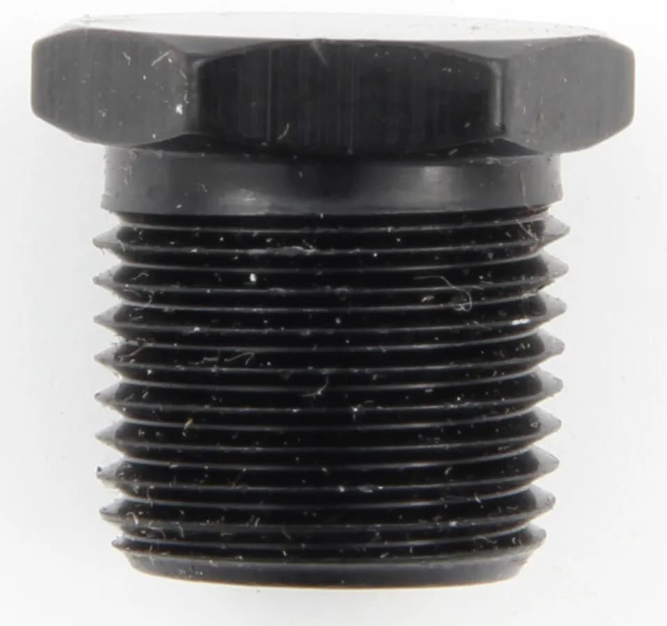 1/2 Male Hex Pipe Plug Black