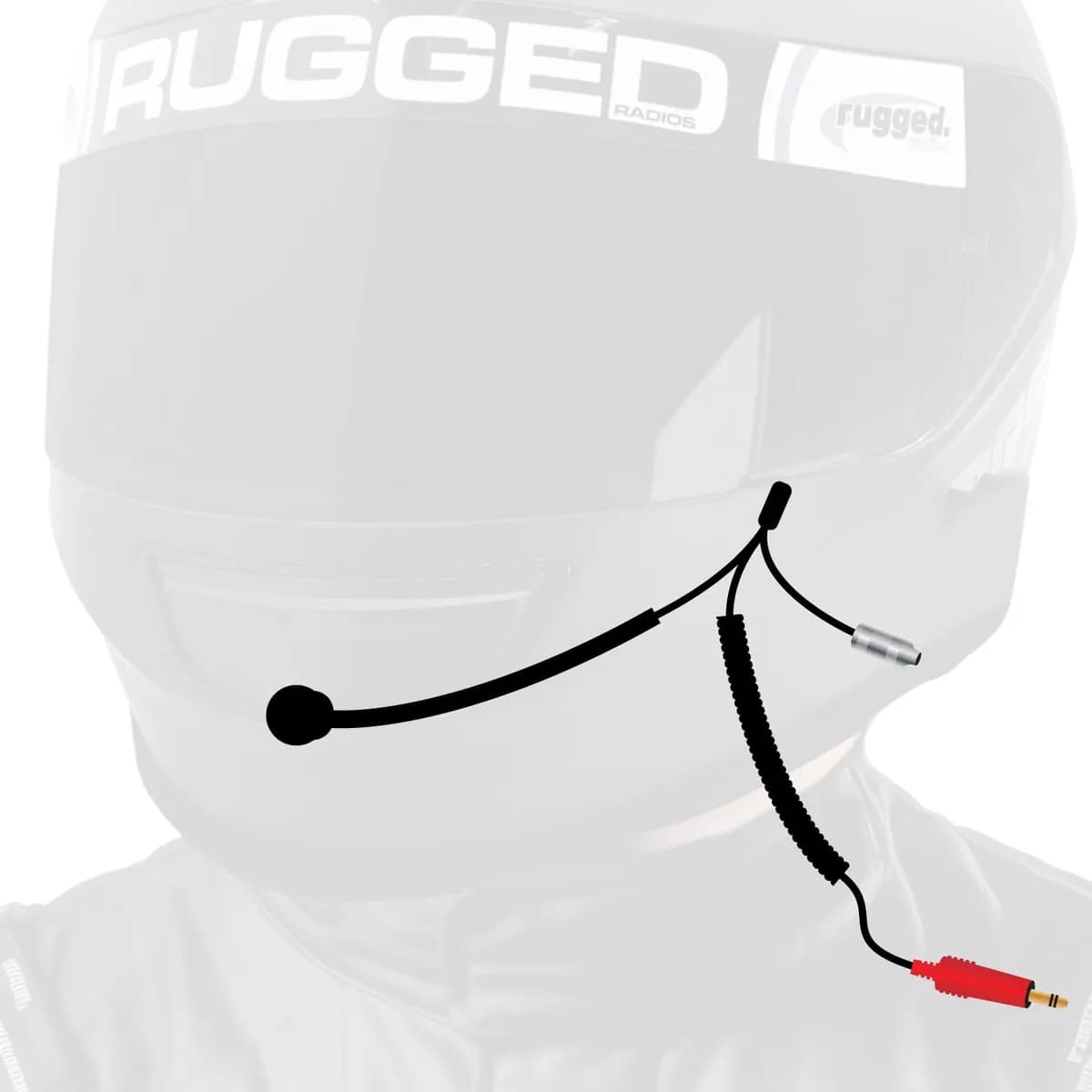 Nascar Wired Helmet Kit With Mic 3.5mm Earbud Jack & Coil Cord