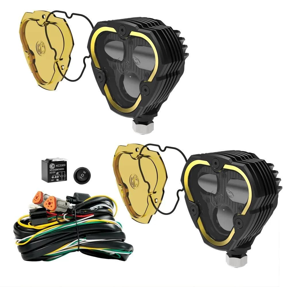 Flex Era (2) LED Light Pods w/ 3 Dual Mode SAE Fog Lights Master Kit