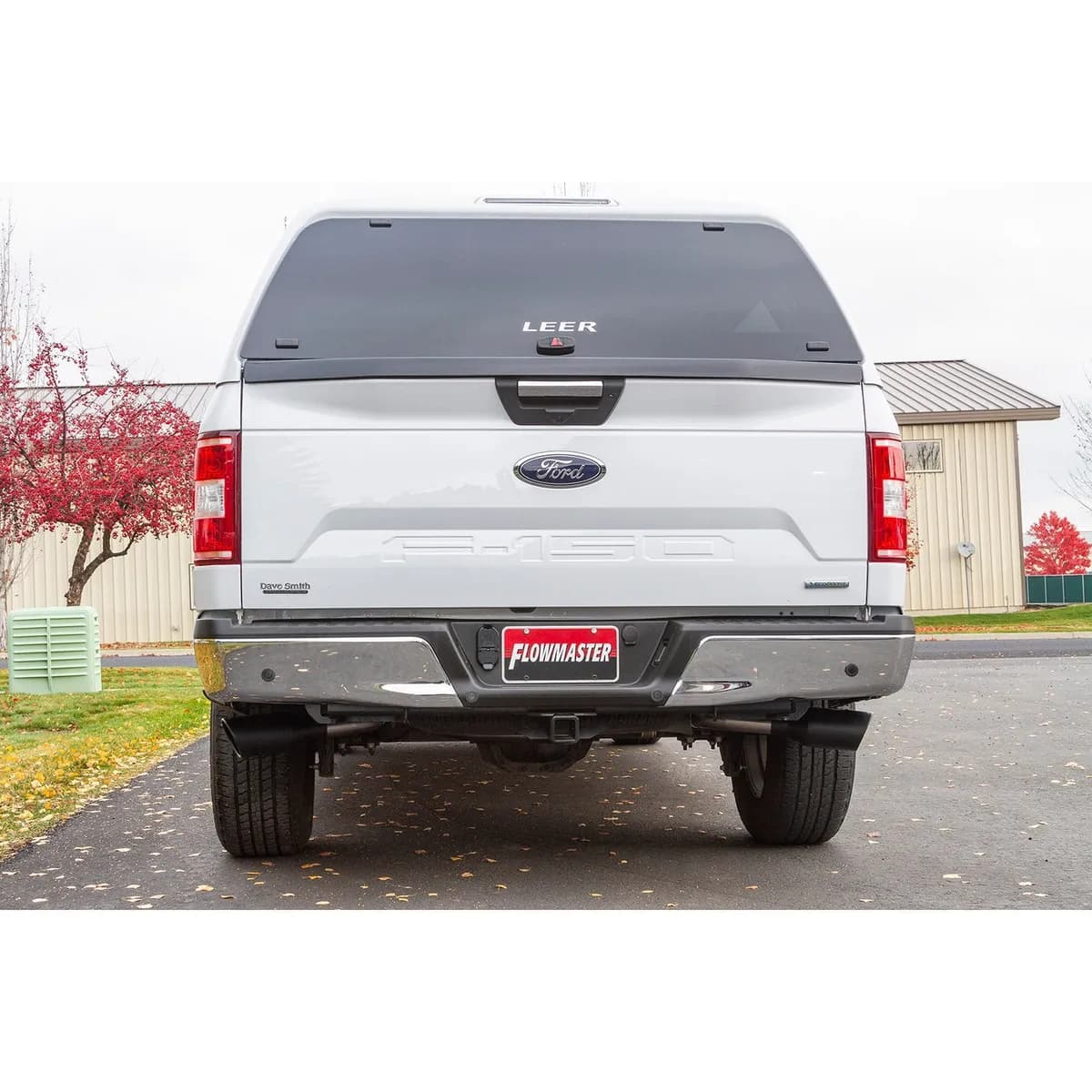 15-18 Ford F-150 12 Ton 2.7L3.5L Eco 3.5L TiVCT and 5.0L All Wheelbases except Std CabSB 24 Wheel Drive Cat-back 2.50 Tailpipes FlowFX Series Muffler 4.50 Black Ceramic Logo Embossed Stainless Tips DOS Mandrel Bent Tubing 409S Stainless