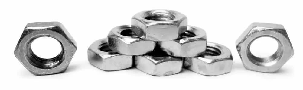 Nuts Bulk Jam 1-14 RH 8 Pack Grade 2 Plated Zinc Yellow