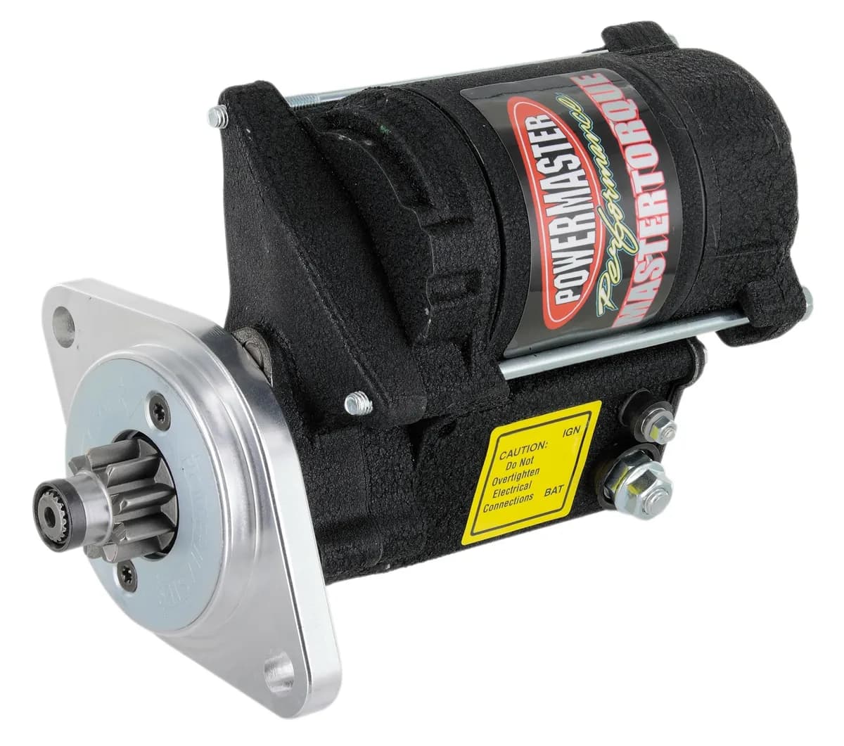 Mastertorque Starter; Circle Track; Fits w/Bert Brinn Trans.; 180 ft./lb. Torque; 14:1 Compression Ratio; 3.25:1 Gear Reduction; InfiClock System; Black Wrinkle Finish;