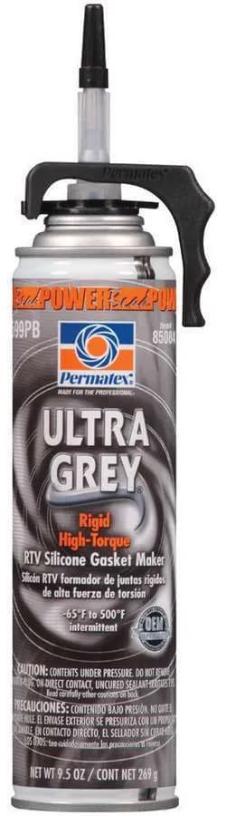 Ultra Grey Rigid Hightorque Rtv Silicone Gasket Maker 9.5oz Can