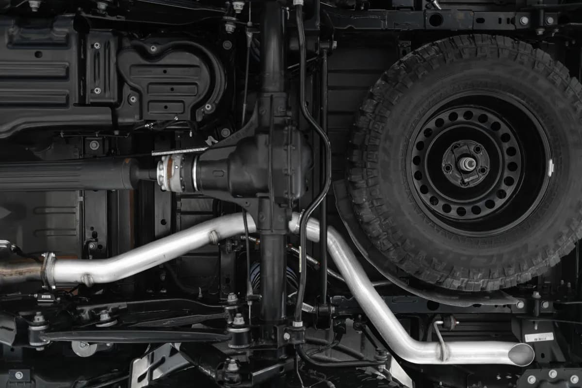 21-23 Jeep Gladiator Armor Plus Series T409 Stainless Steel 3 Inch Filter Back Rear Turn Down Exhaust System MBRP