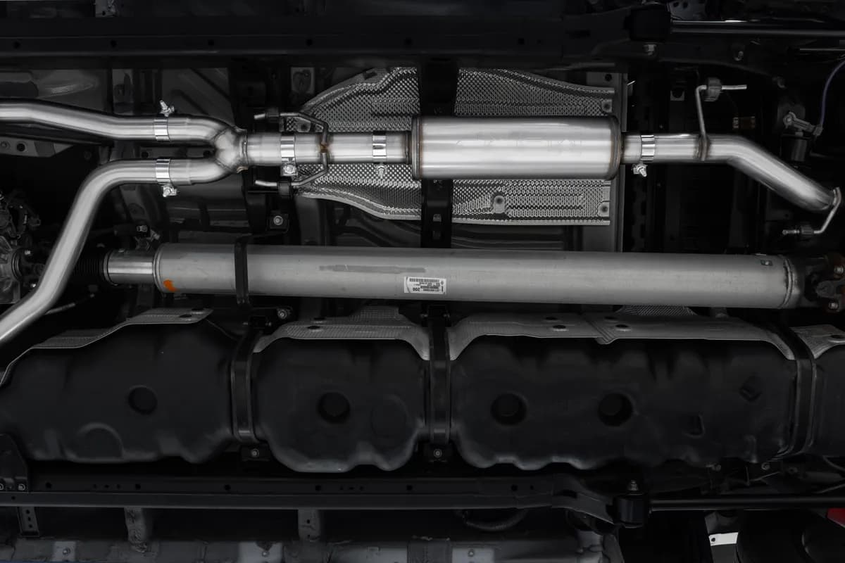 Armor Pro Cat Back Exhaust System; 3 in. Tubing; Single Side; T304 Stainless Steel; 4 in. Dual Wall Angle Cut Tip;