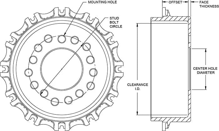 Parking Brake Hat - Dynamic Bobbin Mount - 170-12647