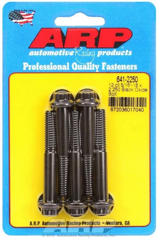 5/1618 x 2.250 12pt Black Oxide Bolts