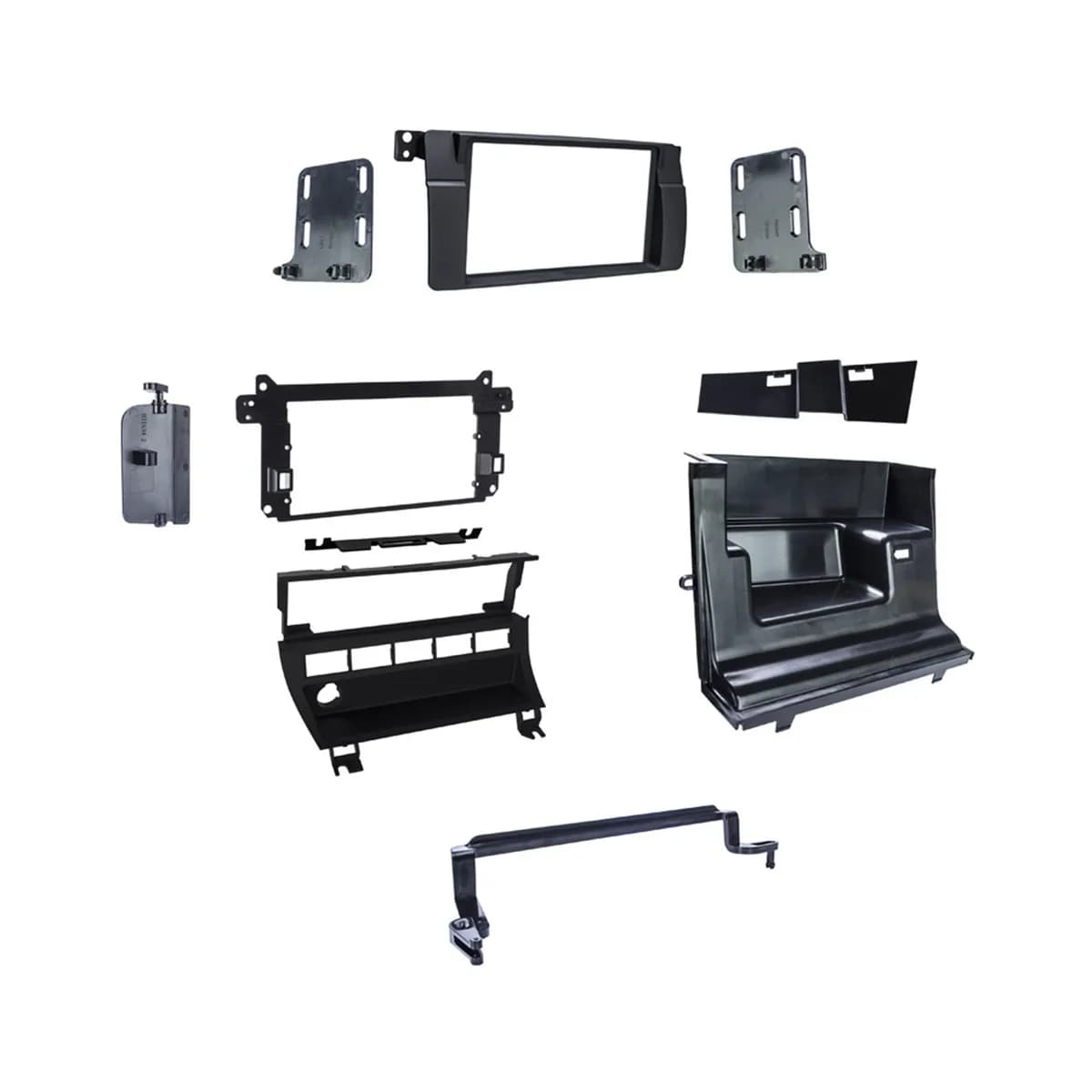Radio Installation Kit; Matte Black;