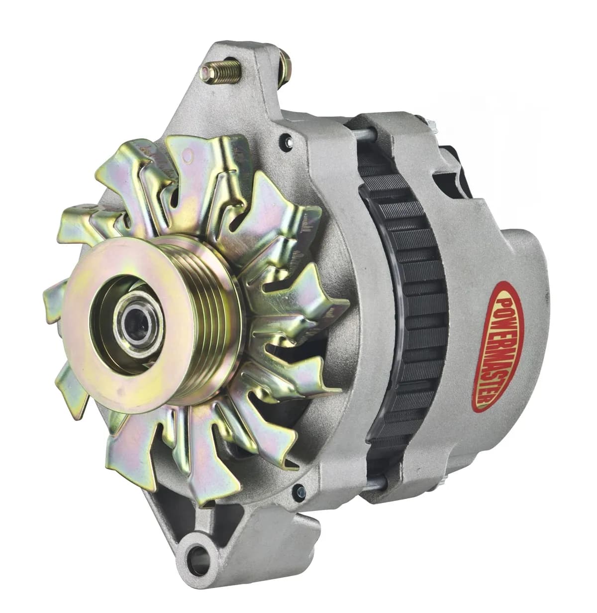XS Volt™ Hi Amp Alternator; CS130; Straight Mounting; 140 Amp; 95 Idle; 6 Groove Pulley; Unthreaded Adjustable Ear; Natural;