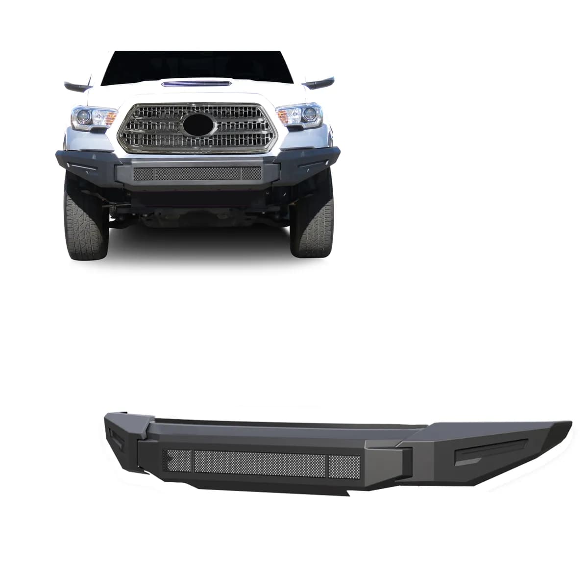 Black Horse Off Road AFB-TA21-BU Armour II Heavy Duty Modular Front Bumper-Bumper Only