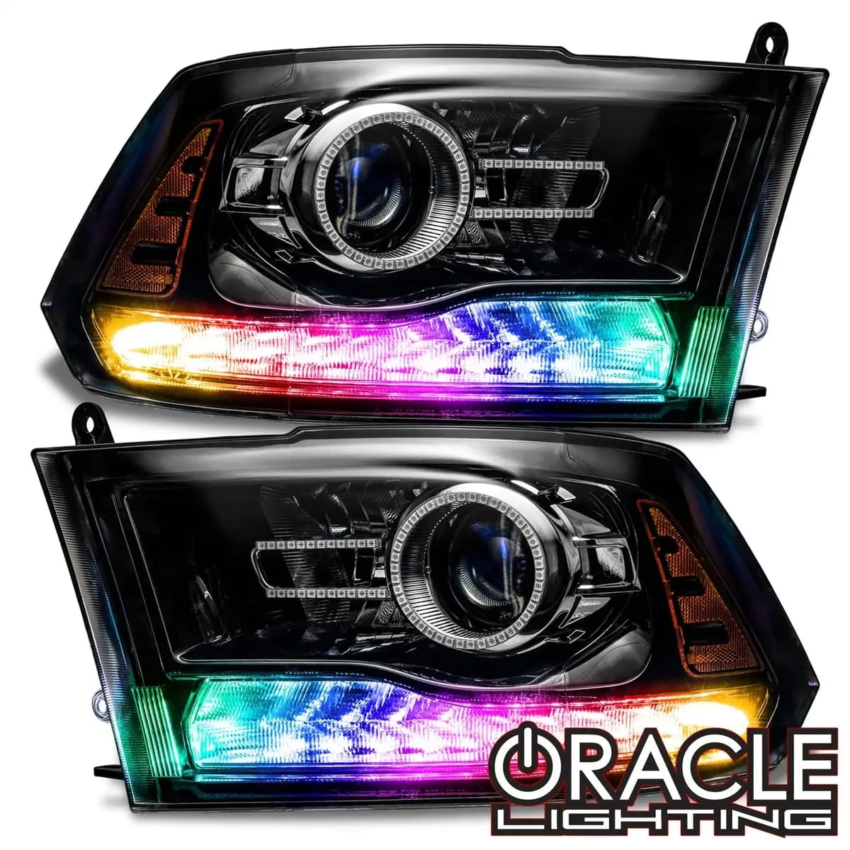 ORACLE Lighting 2013-2018 Dodge Ram Dynamic ColorSHIFT Headlight DRL Upgrade Kit wTurn Signals