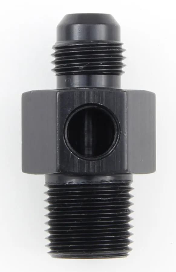 Inline Gauge Adapter #6 x 3/8 Mpt Black