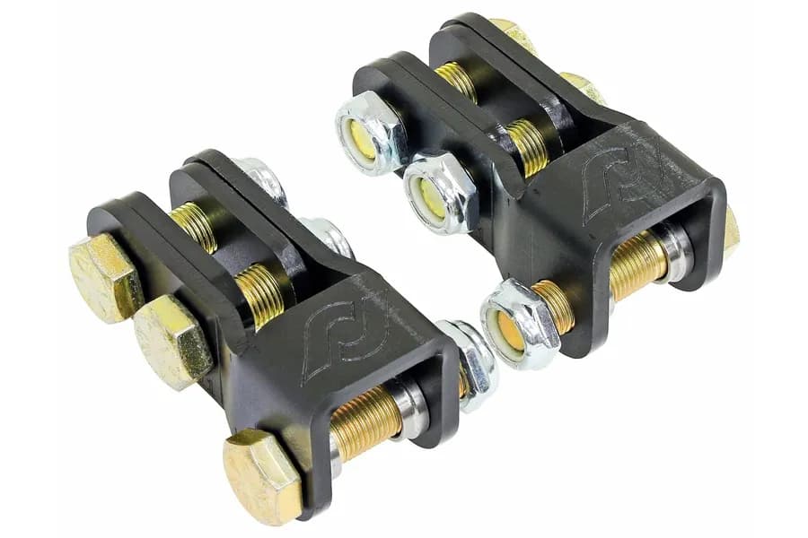Antirock Double Shear End Link Bracket Kit Extends Arm Length 1.5 Inch Allows up to 1.25 Inch Link Offset Hardware Included Pair RockJock 4x4