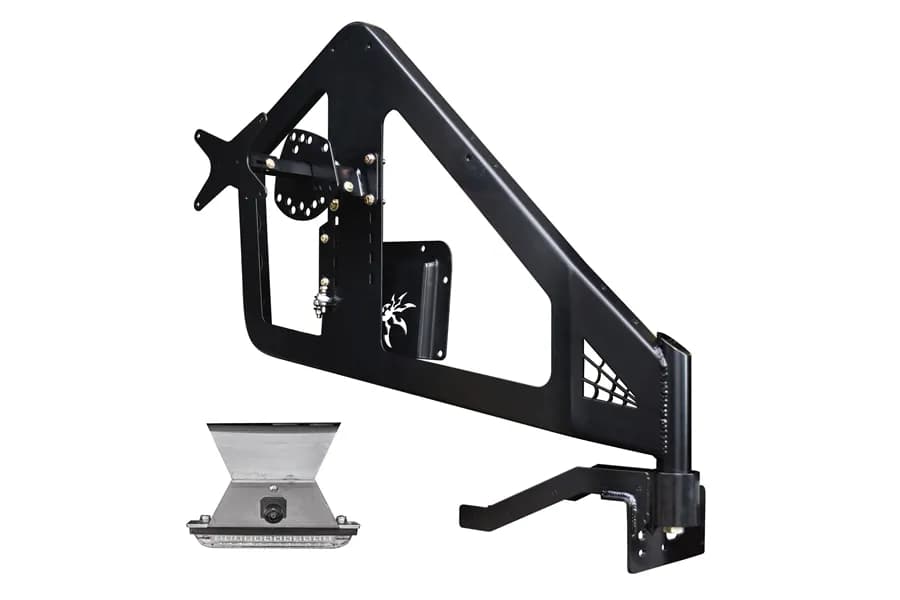 Poison Spyder Rear Bruiser and Crawler Tire Carrier - Black - JL