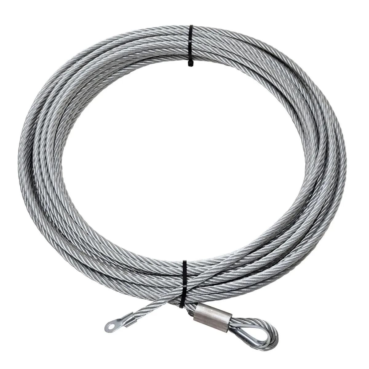 Steel Wire Winch Rope 3/8 in. x 85 ft. for LP8500/LP10000/SX10/SX12 Winches - 90-12879