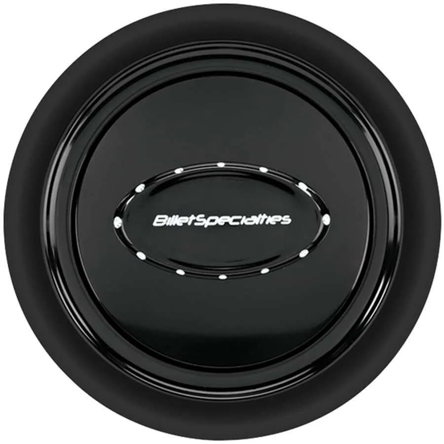 Horn Button Smooth Black Anodized
