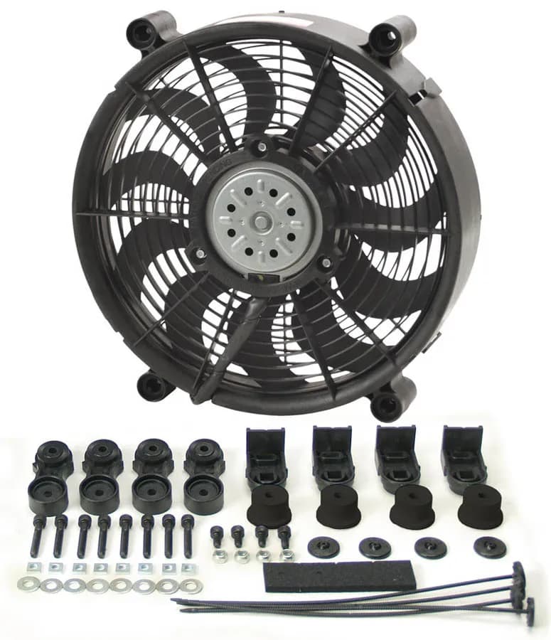 12 High Output Single RAD Pusher/Puller Fan with Premium Mount Kit