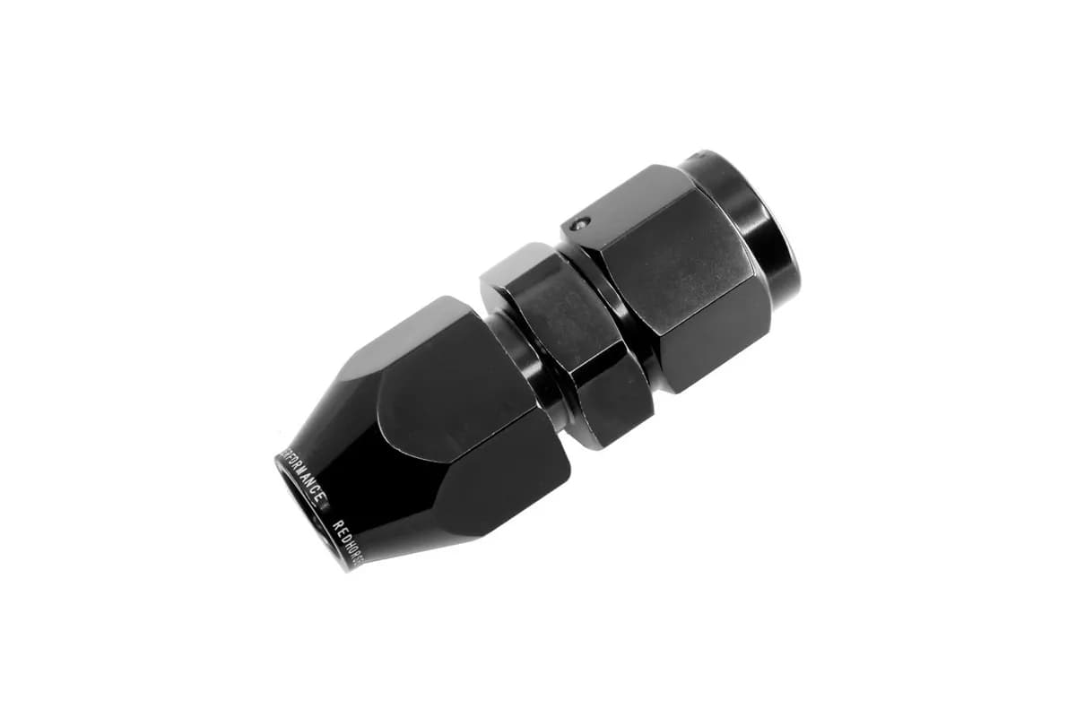 08 to 1/2 Hard Line Female Aluminum Hose End Black