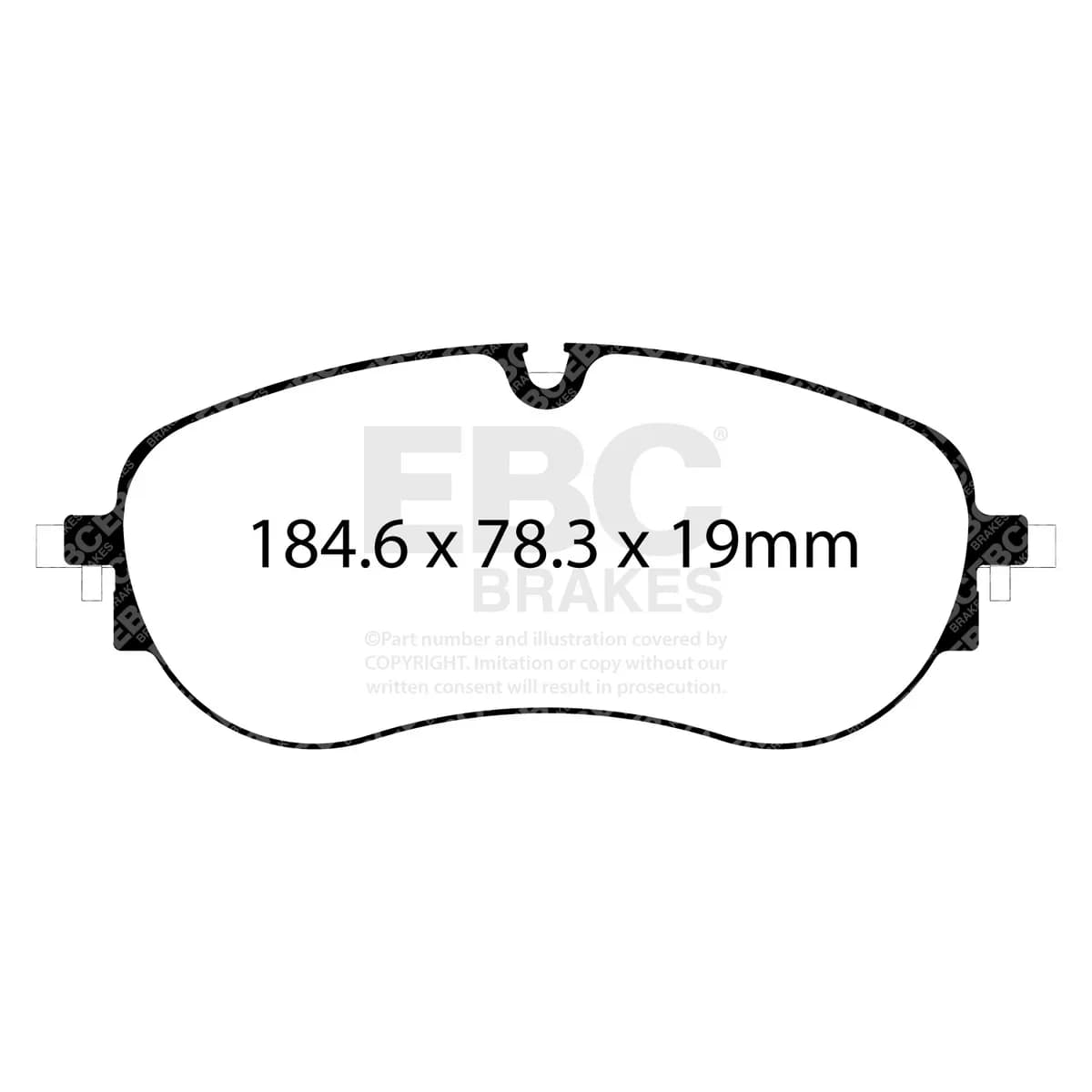 Ultimax OEM Replacement Brake Pads; FMSI Pad No. D2401; Vented; 5 Bolt Holes; 358mm Dia.;