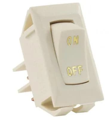 Labeled 12v On/Off Switch Ivory
