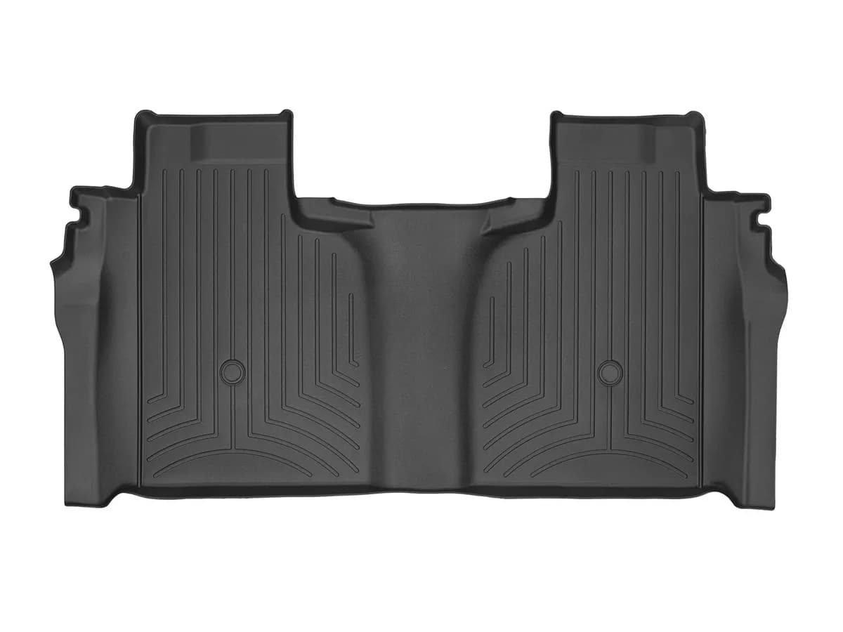 Black Rear FloorLiner Silverado 1500 2019 + Crew Cab 1st row bucket seats