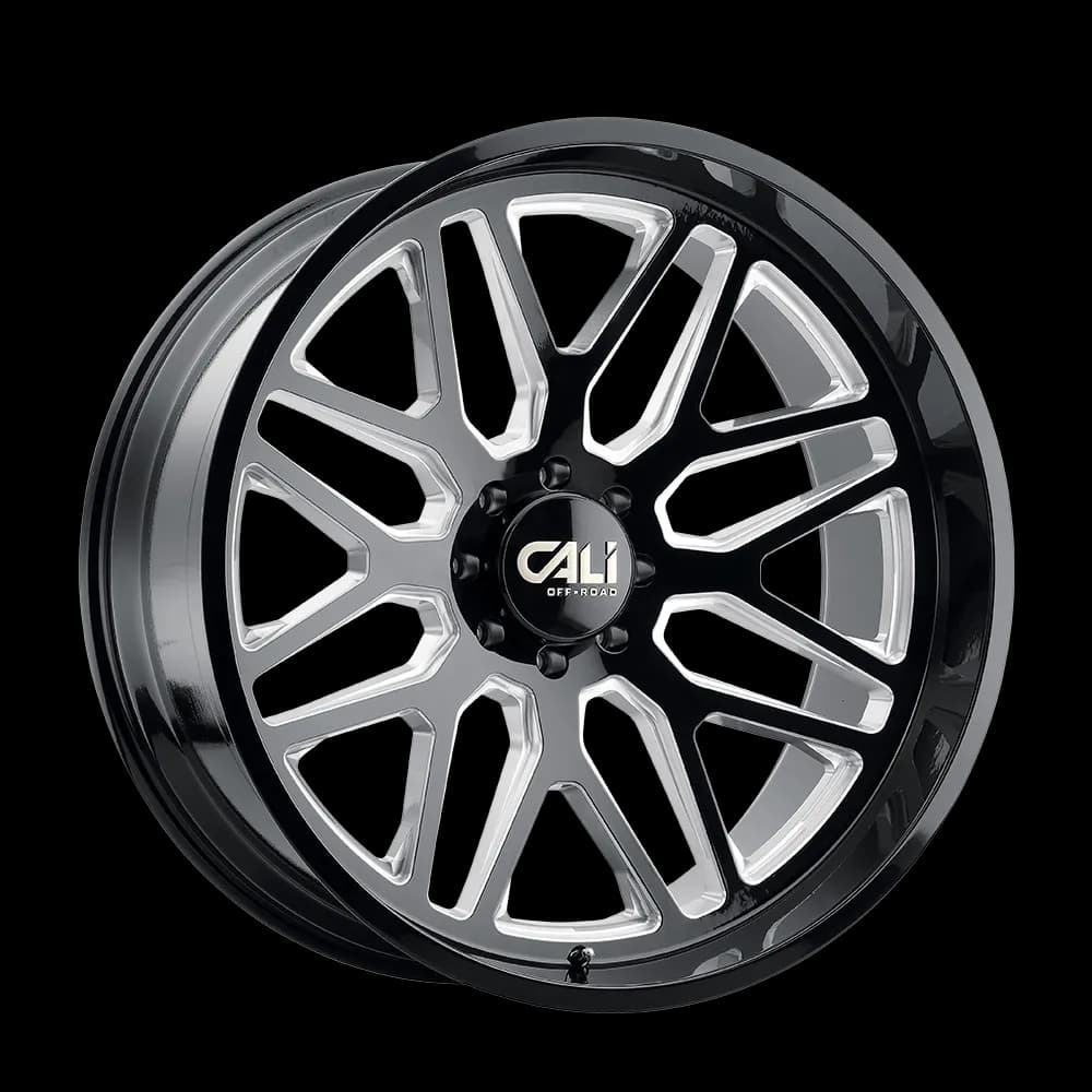 Cast Aluminum Wheels Invader 9115 GB-M 26x14 Milled Gloss Black 8 On 165.1 Bolt Pattern -76 Offset Cali Offroad Wheels