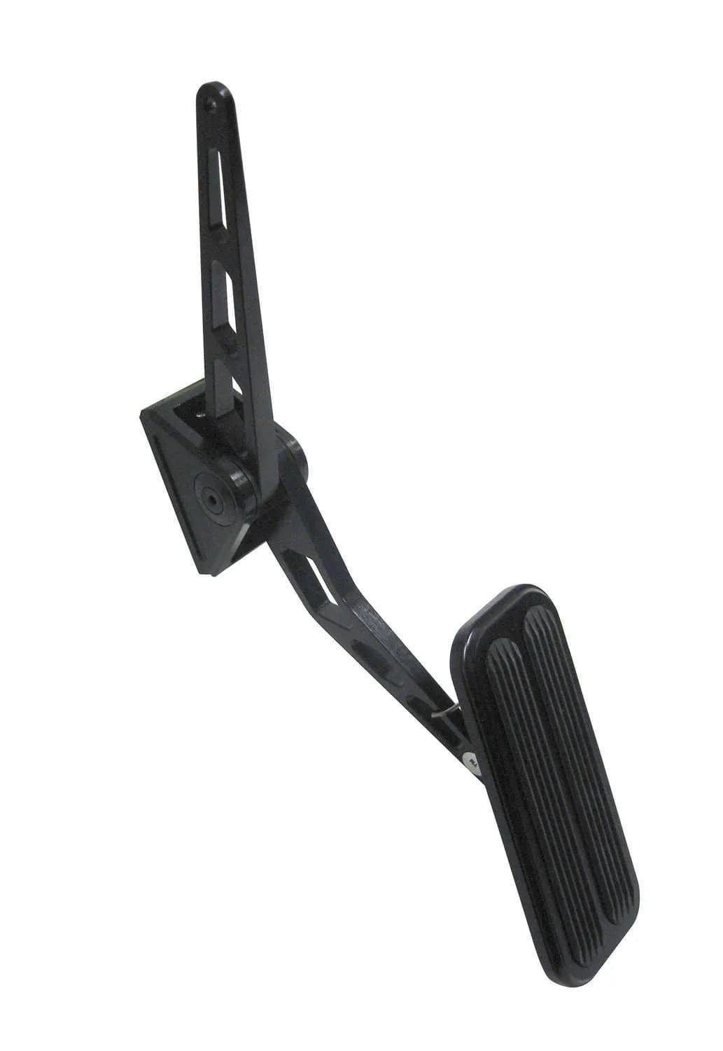 Throttle Pedal Assembly; Midnight Series Black; Competitor Series; w/Rubber Insert; Center Mount; Large Dia. .75 in. x 48 Tooth Fine Spline Steel Insert; Billet Aluminum;