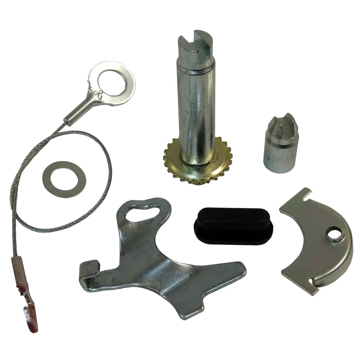 Drum Brake Hardware; Rear; Incl. Adjuster; Adjuster Cable; Levers; Spring;