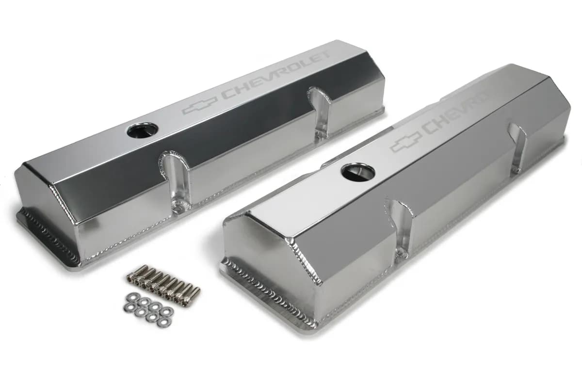 Billet Rail Fab. Alm Valve Covers w/Oil Cap