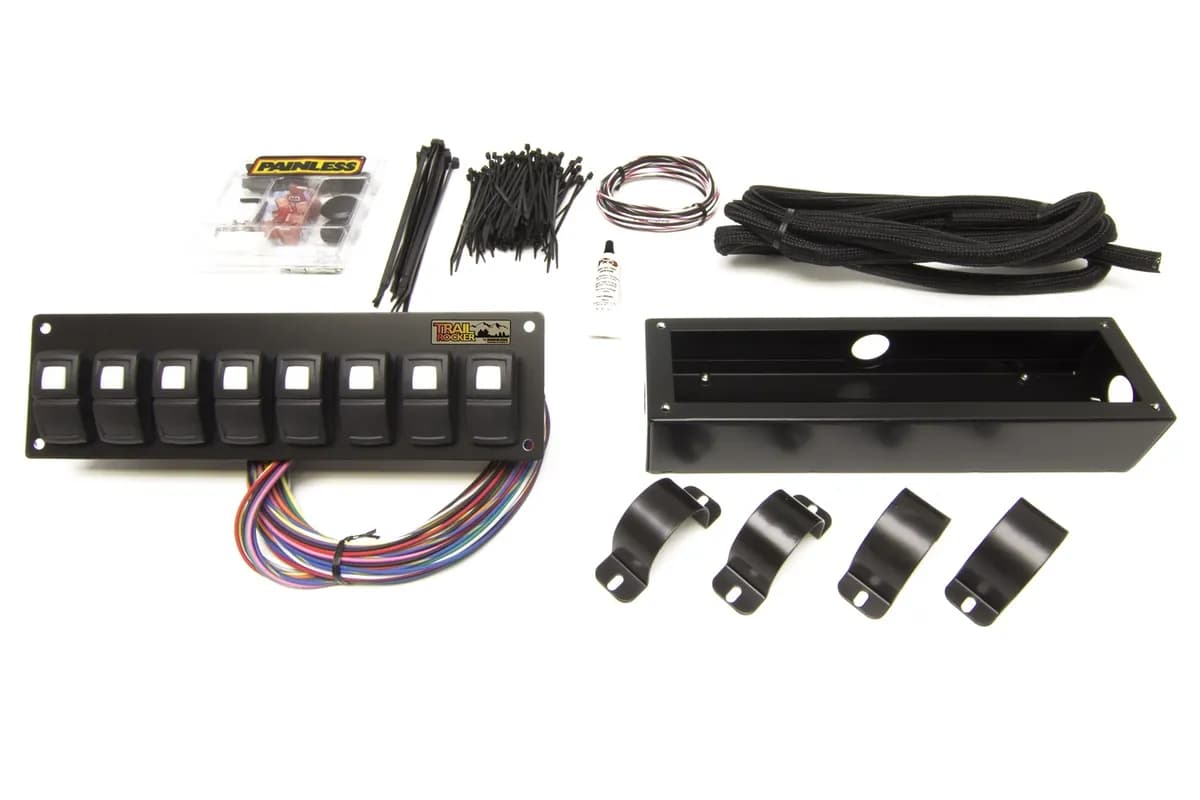 Trail Rocker 8-Switch Panel; Roll Bar Mount;