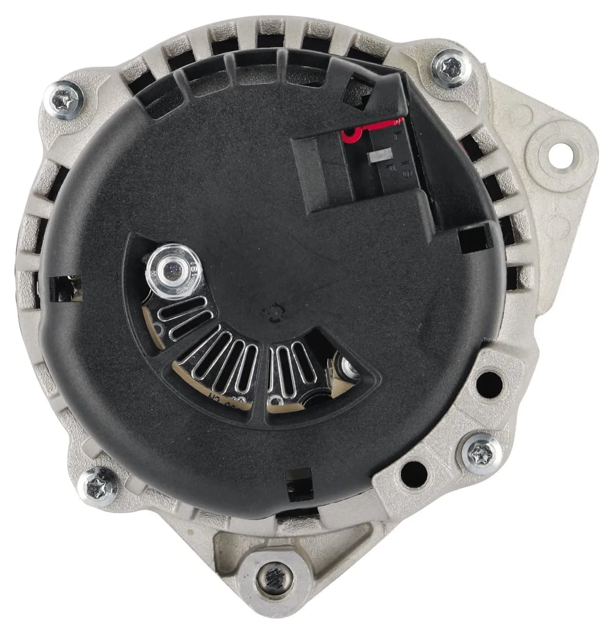 Alternator; CS130D; Offset Left; 120 Amp.; 95 Idle; 6 Groove Pulley; Natural;