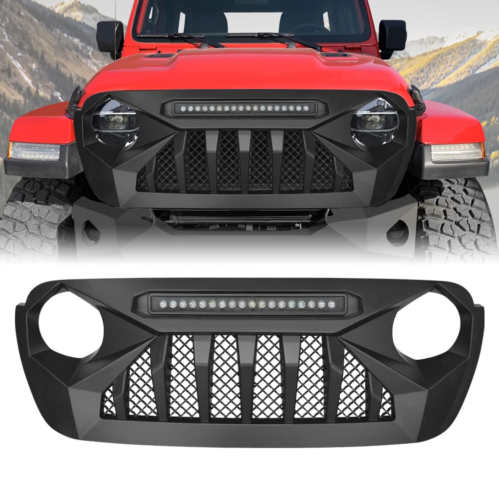 Demon Grille W/ LED Off-Road Lights For 18+ Wrangler JL & Gladiator JT W/O TrailCam product image