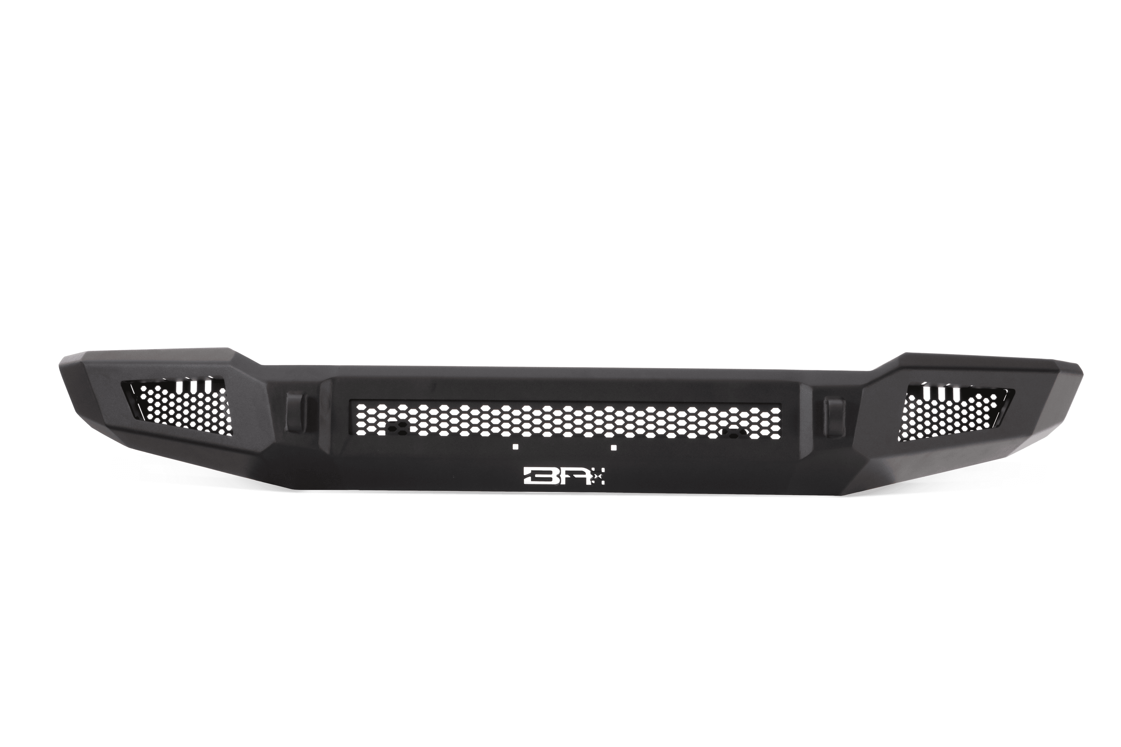 Ambush Series Front Bumper; 3/16 And 1/4 in. Roll Steel; Non Winch; 30 in. Dual Row/2 Cube Style LED Light Mount; Black; Steel; product image