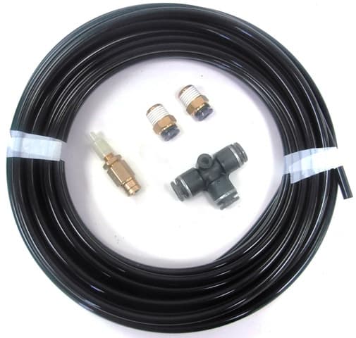 Ridetech 32000004 Inflation kit with 30ft. 1/4 airline, 2 1/4 npt straights, 1 T and 1 schrader. product image