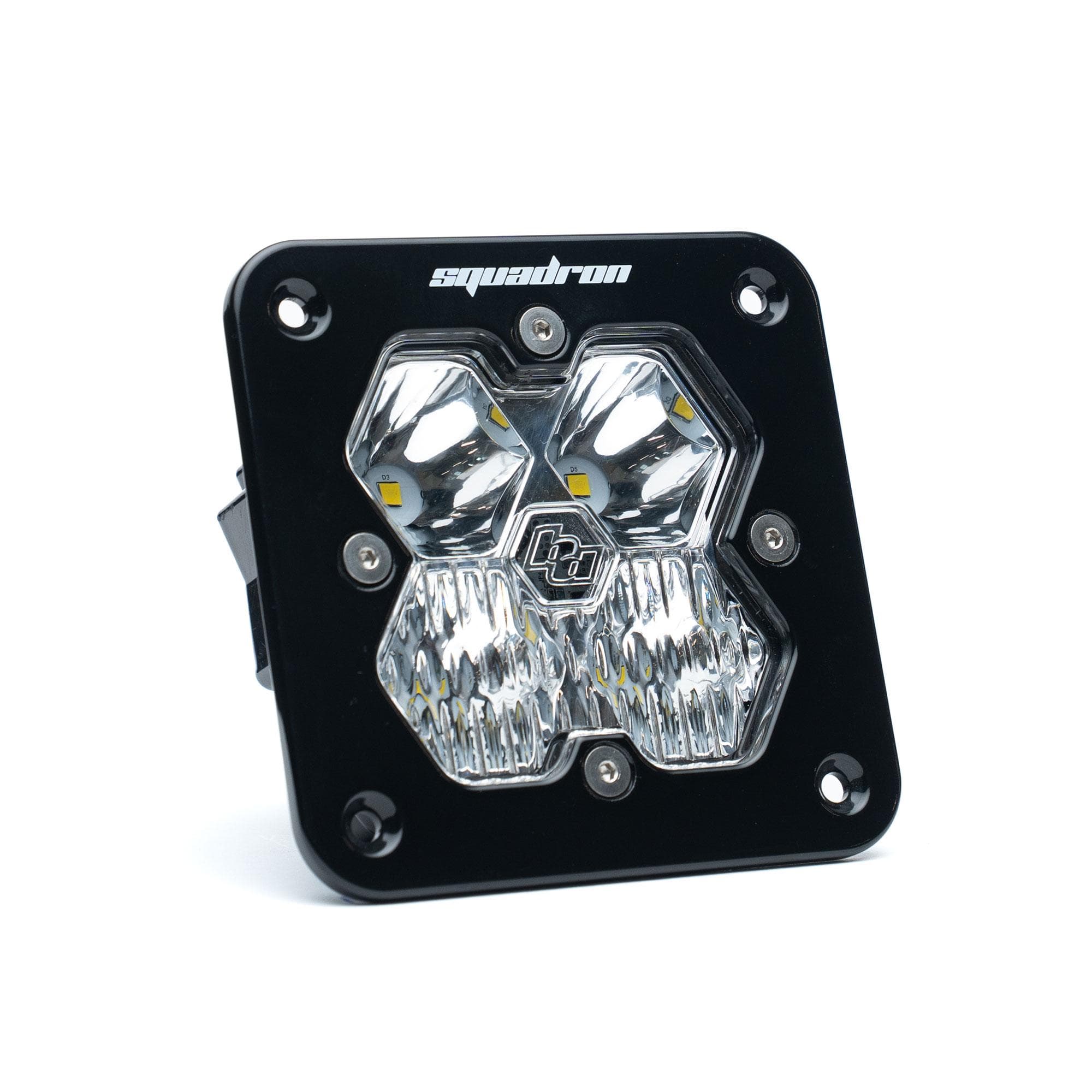 Squadron 2.0 Sport Black Flush Mount LED Auxiliary Light Pod Universal Clear Driving/Combo Baja Designs product image