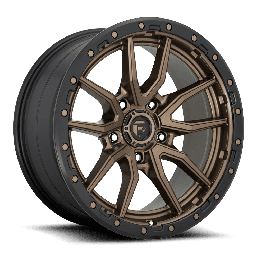 Aluminum Wheels 20X9 Rebel D681 5 On 127 Matte Bronze Black Bead Ring 71.5 Bore 1 Offset Fuel Off Road Wheels product image