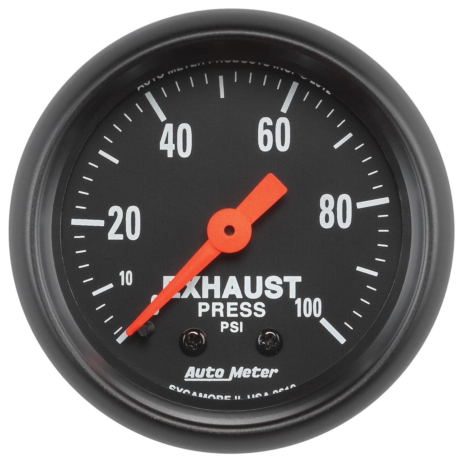 AutoMeter Gauge, Exhaust Press, 2 1/16", 100psi, Mechanical, Z Series