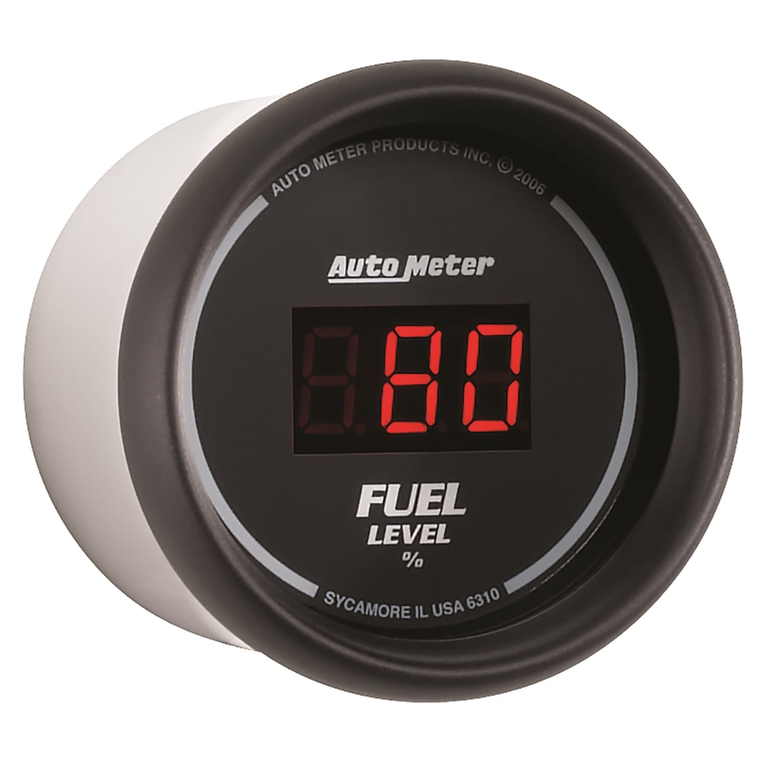 Gauge, Fuel Level, 2 1/16", 0-280O Program., Digital, Black Dial w/ Red LED product image