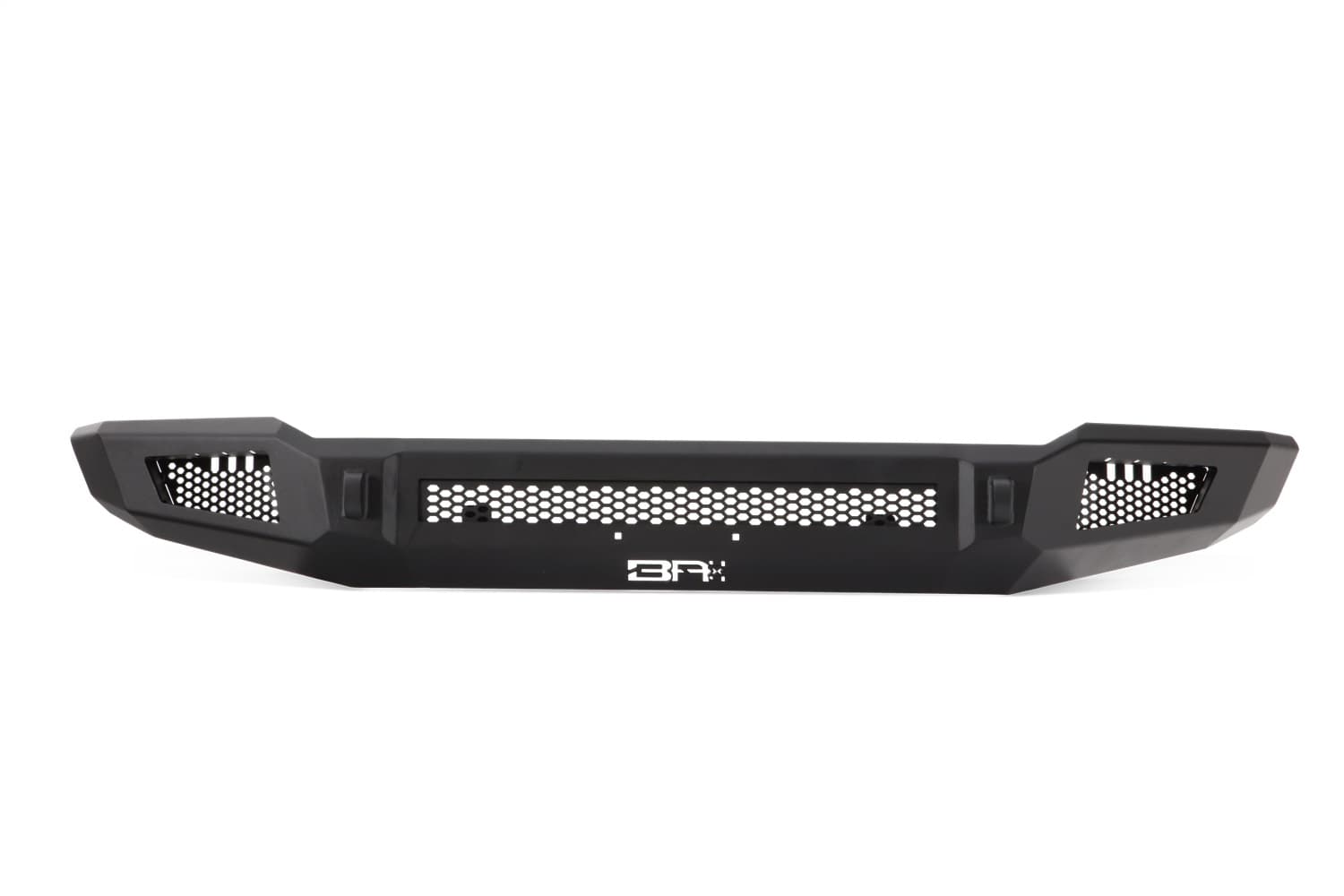 Ambush Series Front Bumper; 3/16 And 1/4 in. Roll Steel; Non Winch; 30 in. Dual Row/2 Cube Style LED Light Mount; Black; Steel; product image