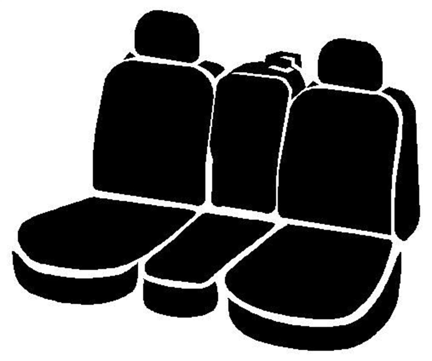 Wrangler™ Custom Seat Cover; Saddle Blanket; Black; Split Seat; 40/20/40; Built In Seat Belts; Side Airbags; w/o Upper/Lower Center Storage Compartments; Non-Removable Headrests; product image