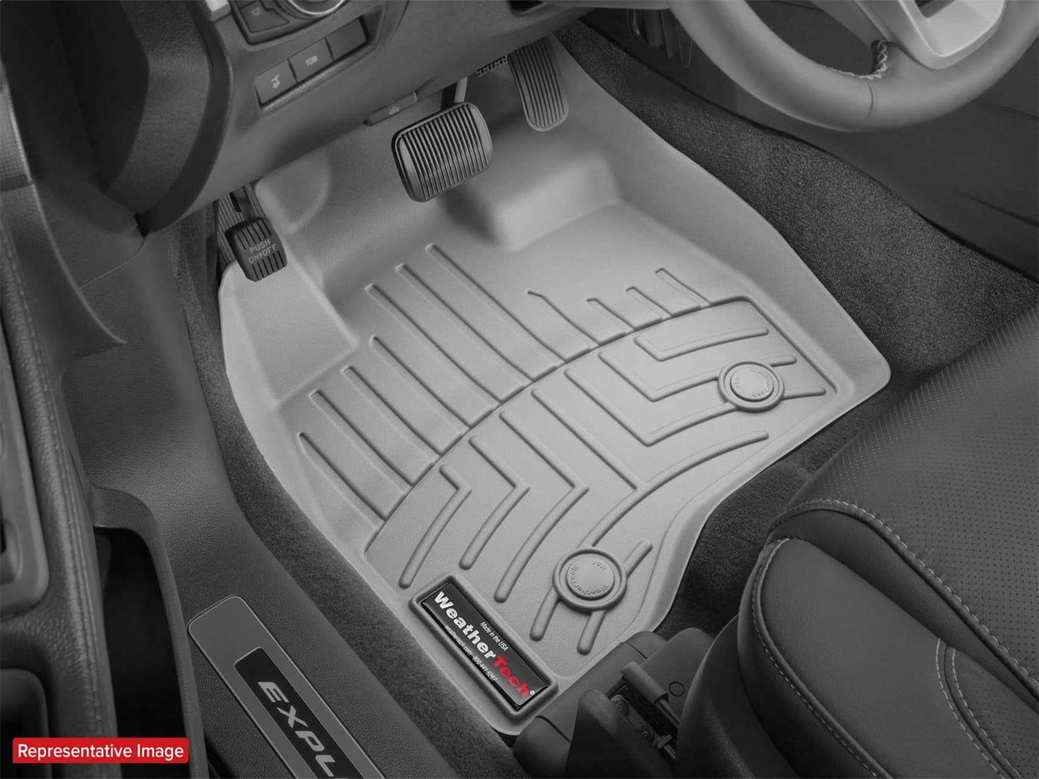 2012 + Dodge Ram Front FloorLiner Fits Regular and Quad Cab with two retention hooks on the driverfts and passengerfts side Tan product image